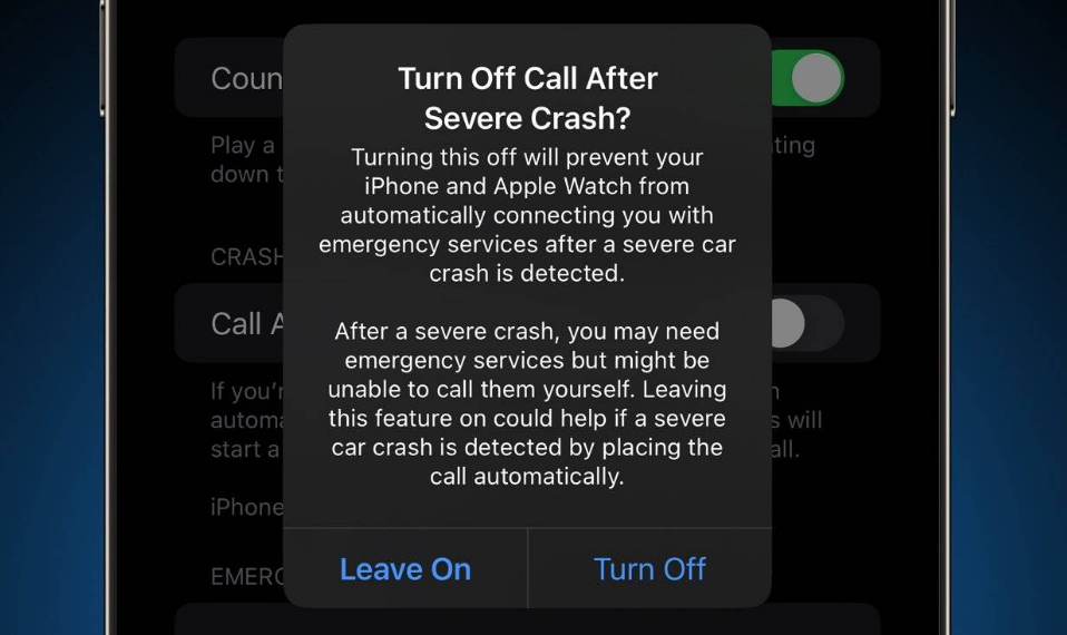 泰山苹果14维修分享 iPhone 14 和 Apple Watch 上关闭崩溃检测 
