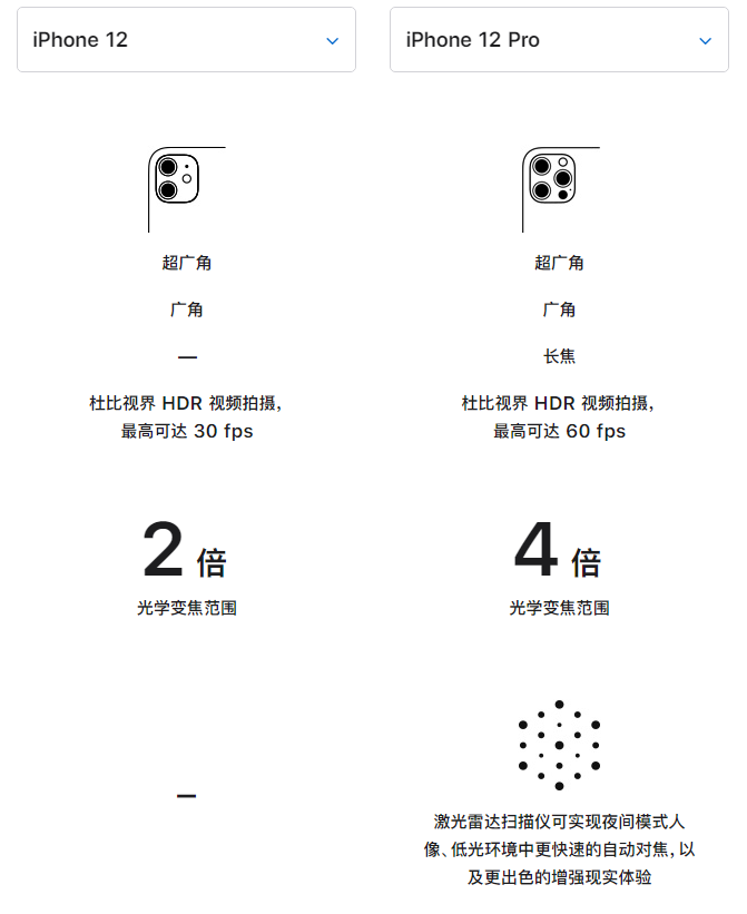 泰山苹果手机维修分享苹果 iPhone 12 与 iPhone 12 Pro 选哪款 